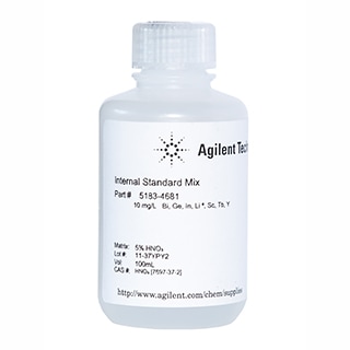Internal standard mix, 100 mL, 10 mg/L of 6Li, Sc, Ge, Y, In, Tb, Bi