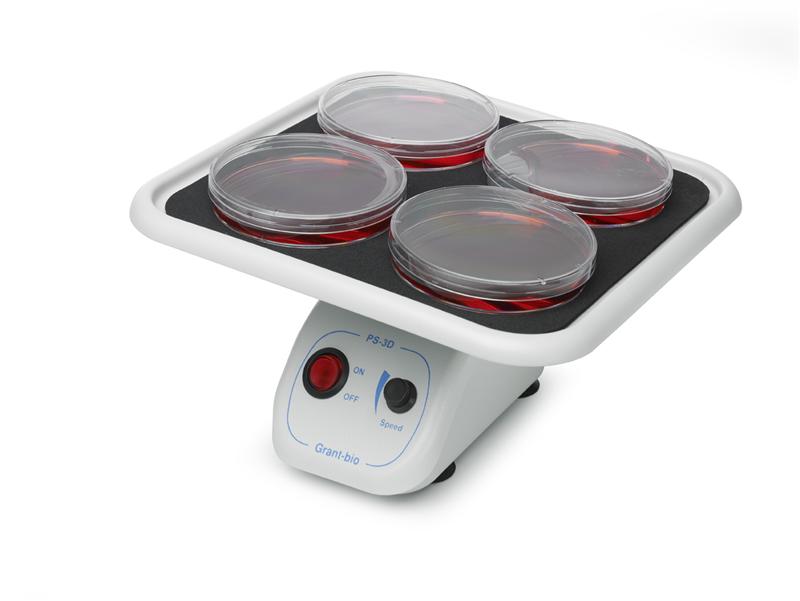 Mini 3D platform rotator, fixed 7° angle, 5 to 60 rpm, 0.5kg load, flat platform with non-slip mat i